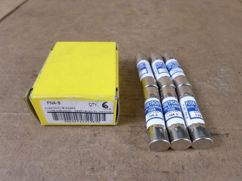 6 Stück Cooper Bussmann FNA-8 Fusetron Sicherungen