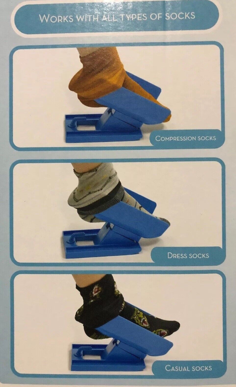 Sock Assist Easy On and Off Sock Dressing Mobility Helper Seen On TV