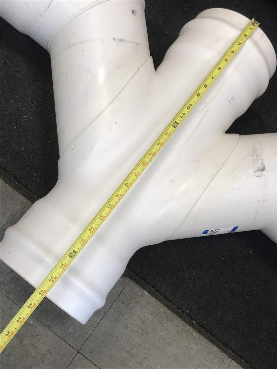 Lot Of Six 8” x 8” PVC SDR 35 DOUBLE TEE WYE GASKETED 8.40” D3034