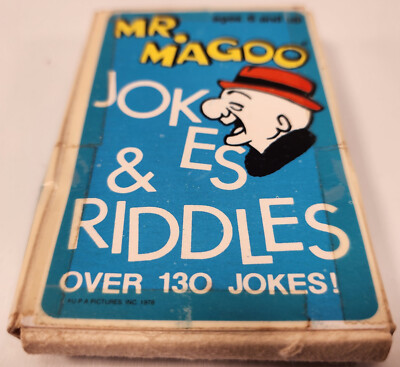 Vintage Mr Magoo Jokes and Riddles No. 467 - 130+ Jokes Cards Rare