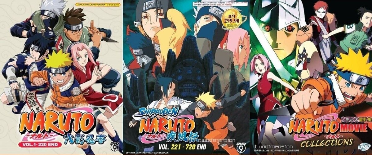 DVD Naruto + Shippuden ~ Complete TV Series (1-720 EPS) Express