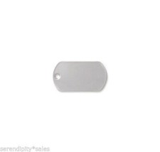 25 NEW Stainless Steel DOG TAGS ~ Rolled Edges ~ Shiny Finish ~ BLANK ~ Pendant