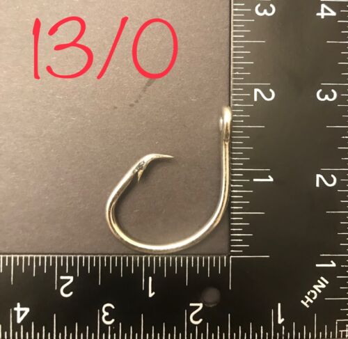 PACK DE 5 - 5' 250 LB 13/0 GANCHO MOSTAZA FLETÁN TIBURÓN MERO APAREJO - Imagen 2 de 2