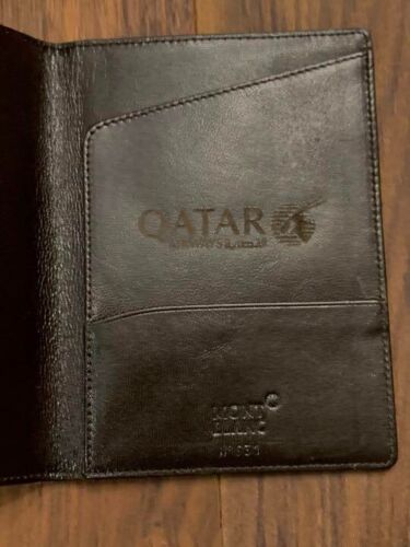Montblanc Qatar Airways Collaboration Passport Case Black Crocodile Novelty Used - Picture 6 of 6