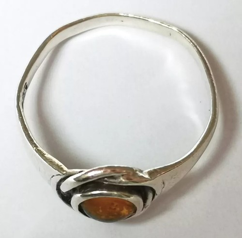 Anillo Flor Plata Esterlina 925 Ópalo de Fuego Mexicano Vintage Talla O Sello SG - Imagen 15 de 15