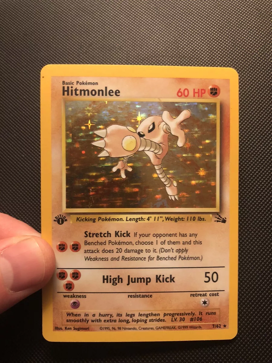 Pokémon Card, Hitmonlee, 1st Edition