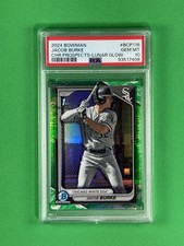 2024 Bowman Chrome Prospects BCP116 Jacob Burke PSA 10 Lunar Glow