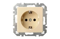 Liregus Epsilon Unterputz-Steckdose 1-Fach 16A 250V Beige Mit Federklemmen