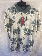 NWT Travis Mathew Heater Series Featherweight Magnolia Golf Polo Shirt Medium