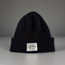 COAL Beanie The Uniform Knit Hat One Size Black Cuffed