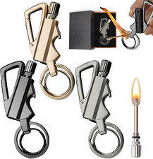 Permanent Match Infinity Lighter with Multitool Keychain Bottle Opener, Waterpro