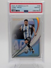 2024-25 Immaculate #160 Lionel Messi Gold 8/10 PSA 10 POP 1
