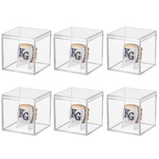 6 Pack Championship Ring Display Case Clear Acrylic 6 Pack,