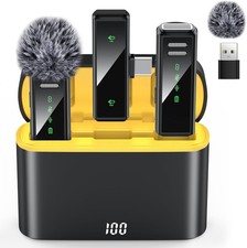Wireless Lavalier Microphone for iPhone, Android, PC, Laptop - USB C Mini...