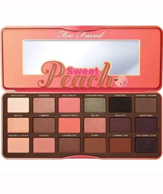 Too Faced Sweet Peach Eyeshadow Palette & Revolution Tasty Peach Lip Oil Set