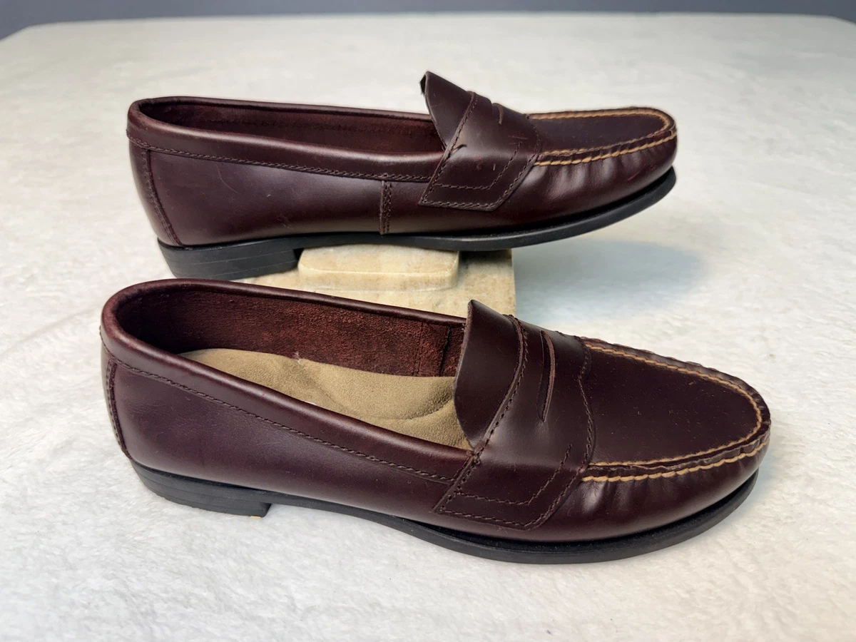 Vintage Mens Eastland Penny Loafers With Buckle Size 10.5 D Brown Made In USA Eastland Slip On Penny Loafers Brown Leather | Mercari main image 3