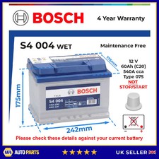 Battery fits AUDI A4 COUPE S2 80 RS2 90 200 SUPER 90 A6 80 S2 Bosch 075