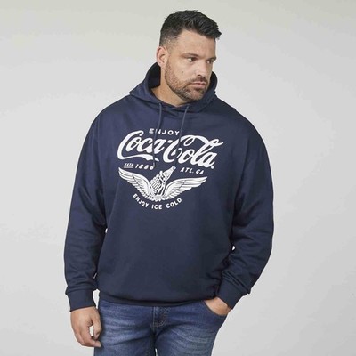 Coca Cola Kapuzen Sweat-Shirt mit Druck in Übergröße von Allsize AL 61350