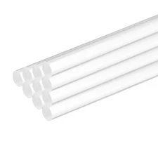 10 PCS 5/16x10 inch Clear Acrylic Round Rods Plastic Dowel Sticks for DIY