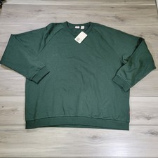 Levi's Sweatshirt Men's 2XL Green Fleece Crew Neck Long Sleeve New