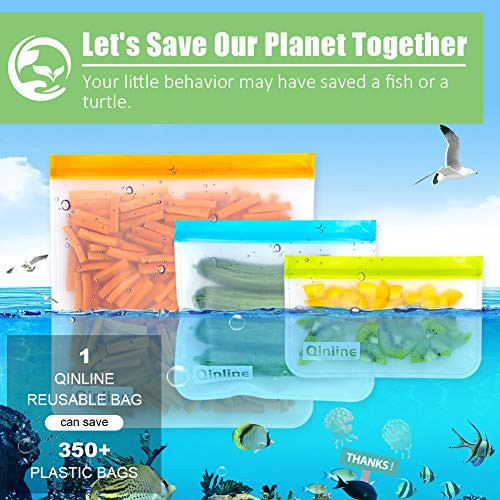Reusable Food Storage Bags - 24 Pack Freezer Bags, BPA Free Reusable Bags - Picture 4 of 8