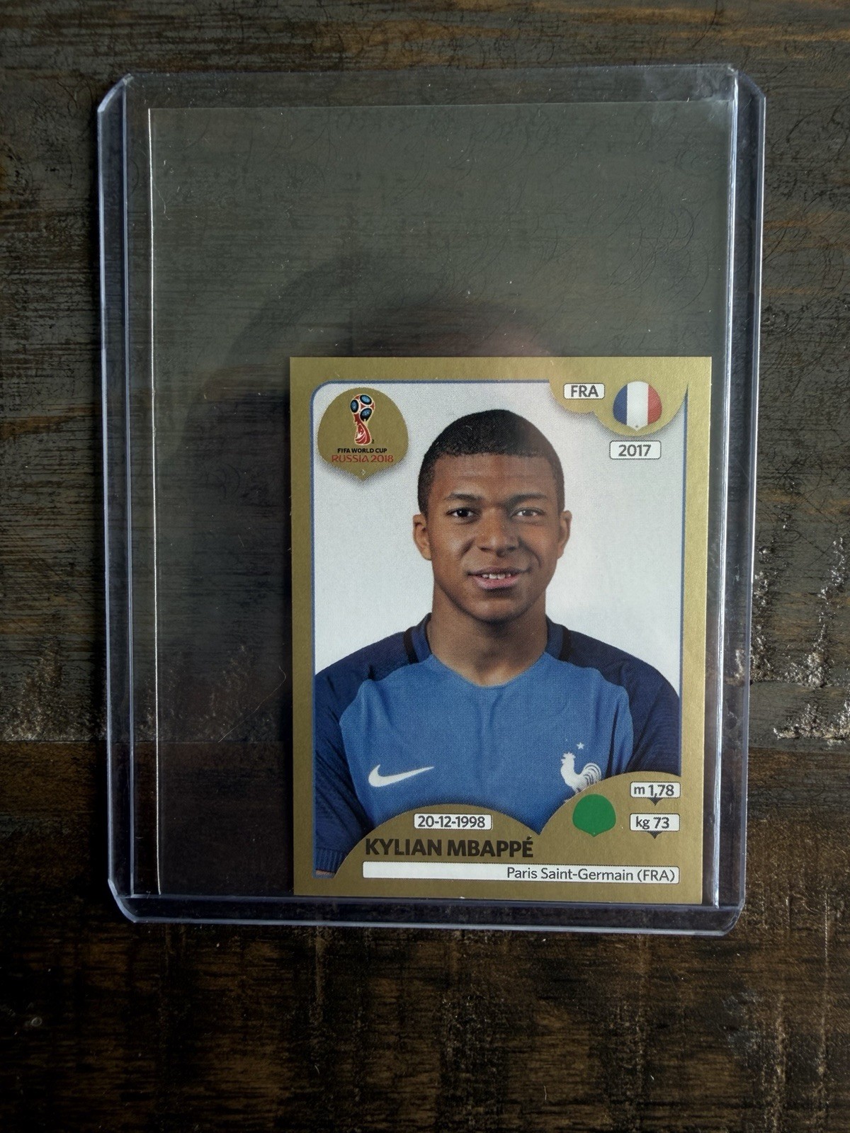 Kylian Mbappe 2018 Panini World Cup Stickers #209 Gold Price Guide 