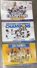 2015 GOLDEN STATE WARRIORS 3 CHEER CARDS SET - PLAYOFFS WESTERN & NBA CHAMPIONS