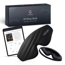 3D Sleep Mask for Men, 100 Blackout Eye Mask for Sleep, Ice Silk Lightweight...
