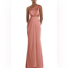 One-Shoulder Satin Gown