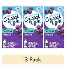 Crystal Light on the Go Grape with Caffeine Drink Mix Packets 3 Pack