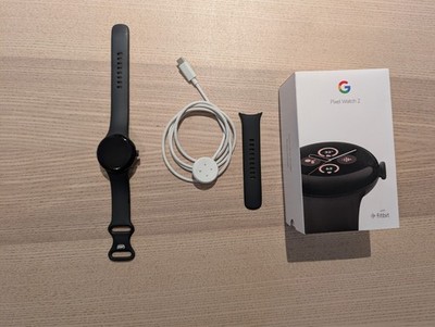 Google Pixel Watch 2 Schwarz + OVP & Ladekabel   DEFEKT / Bastler