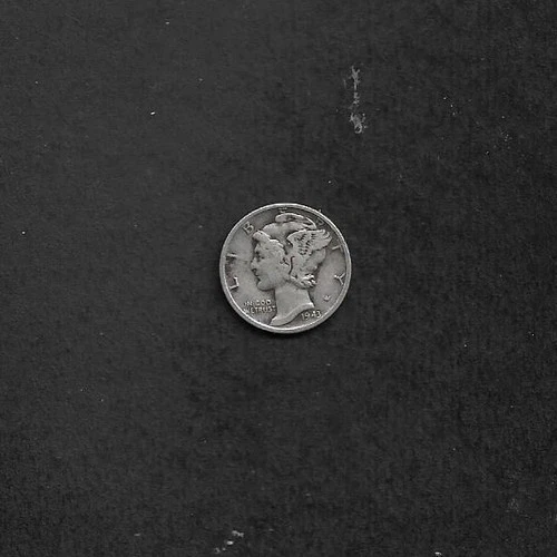 1943 Liberty Silver Dime, No Mint Mark, Very Good/Excellent Condition, Nice Coin