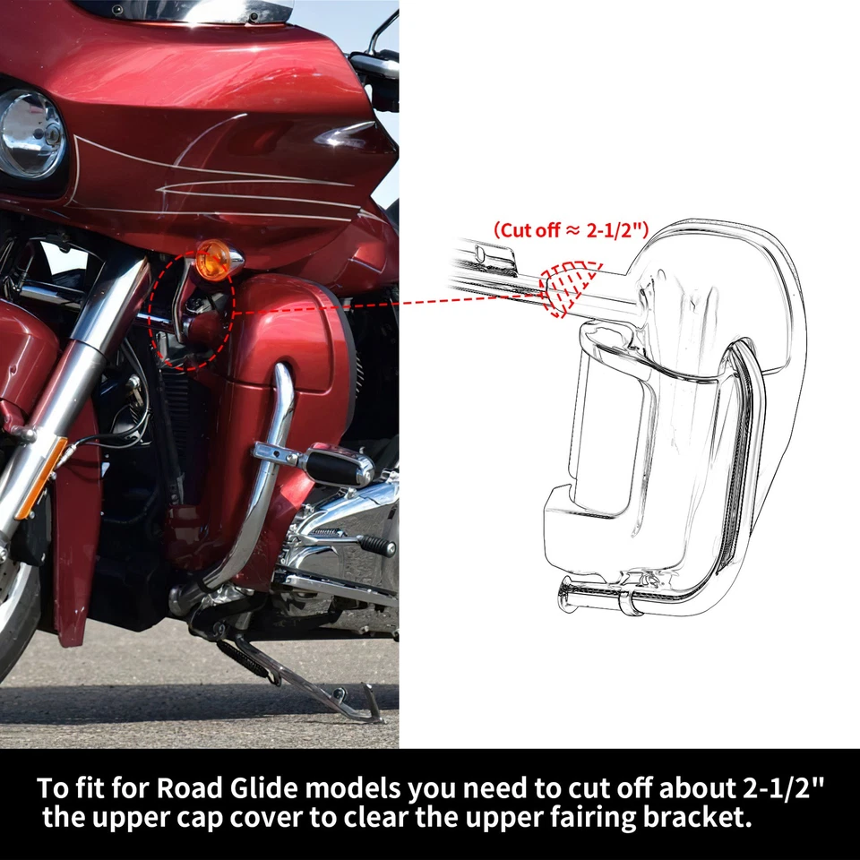 Lower Vented Leg Fairing Fit For Harley Road King Electra Glide Ultra Classic - Image 3 of 4