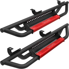 6" Running Boards for 2007- 2018 Jeep Wrangler JK 2 Door Drop Step Nerf Bars Red
