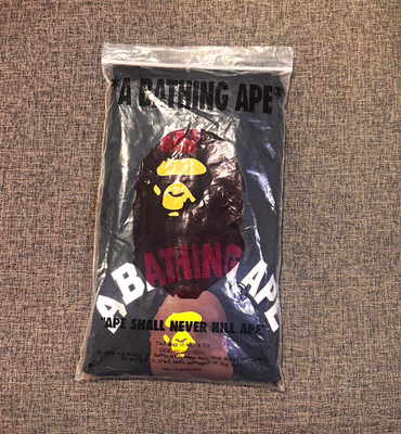 A Bathing Ape BAPE Ape Head Logo Graphic Tee Black Men's L Crew Neck SS
