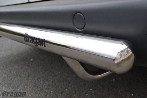 Chrome Stainless Steel Rear Bumper Bar To Fit Fiat Doblo 2010-2022 Van Accessory - Picture 3 of 4