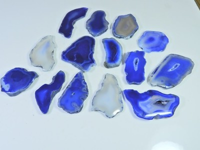 585Cts. Slice Druzy Agate Fancy Cabochon Loose Gemstone 28X38X05-26X53X05MM