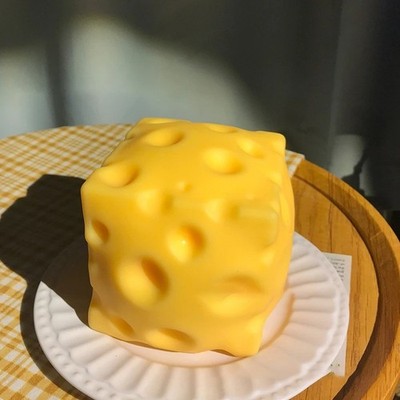 Extra Large Squishy Cheese Block Stress Relief Squeeze Toy Gifts