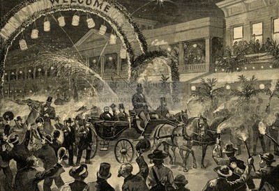 PRESIDENT ULYSSES S GRANT KEY WEST FLORIDA TORCHLIGHT 1880 13X19 PHOTO