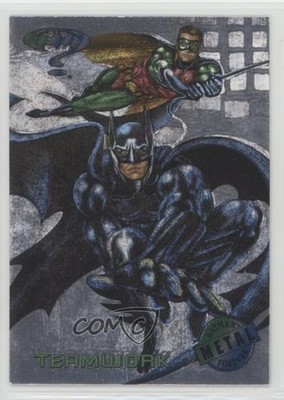 1995 Fleer Metal Batman Forever Silver Flasher Batman Robin Teamwork #70 2p4