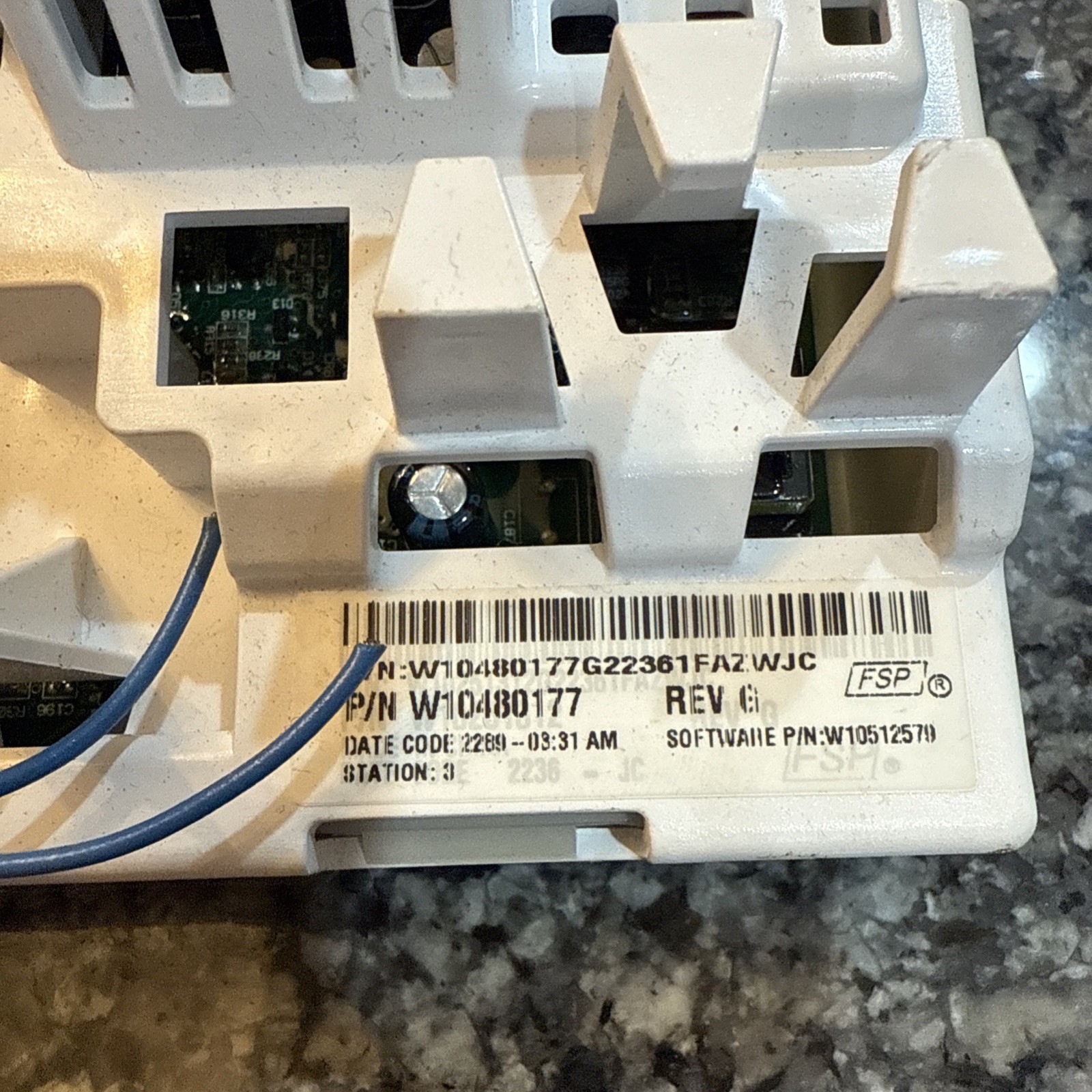 WHIRLPOOL WASHER CONTROL BOARD W10480177 FREE SAME DAY PRIORITY SHIP