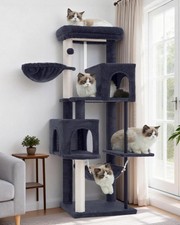 Gitelsnour 51.2'' Cat Tree Tower, Cat Tower with Scratching Post, Sturdy Stee...