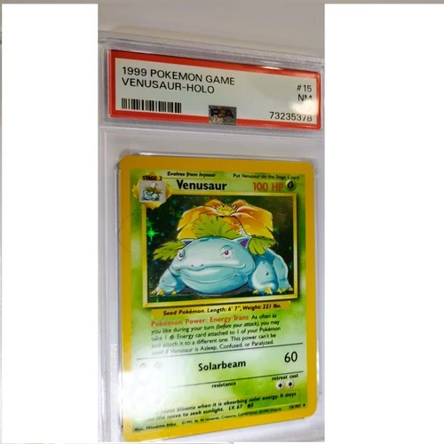 Venusaur 15/102 Unlimited Base Set Holo 1999-2000 Wizards PSA 7