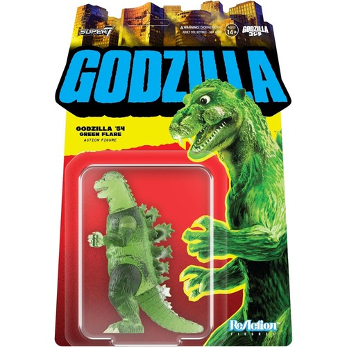 Super7 Toho ReAction Godzilla - Figura verde semichiaro Wave 07 - Foto 3 di 4
