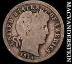 1914 Silver Barber Dime - Scarce  Better Date  No Reserve  #K1724