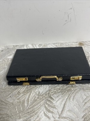 VTG 1960 s IBCC L attache Mini Briefcase Business Card Holder Grn BROKEN HINGE