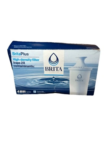 Brita Plus Replacement Water Filter, BPA-Free, High-Density Pitchers 4 PACK