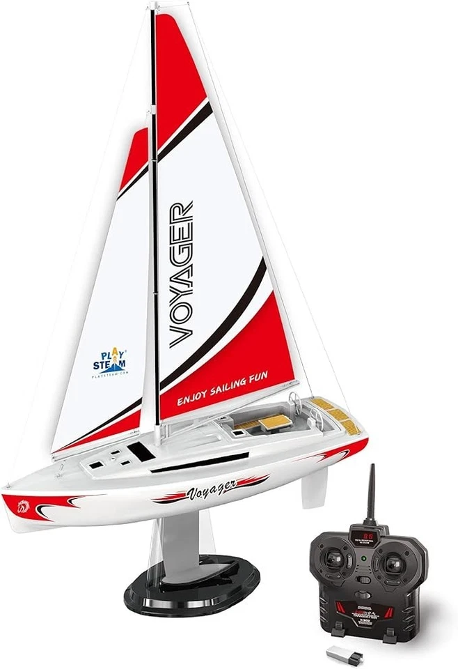 Velero controlado por control remoto Interactive Voyager 280 - Acción de energía eólica de 2 canales Foto 2 de 4