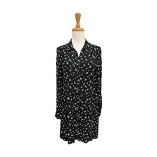 Sezane Leana Jaquard Dress Size 36 US Size S Small Black Floral