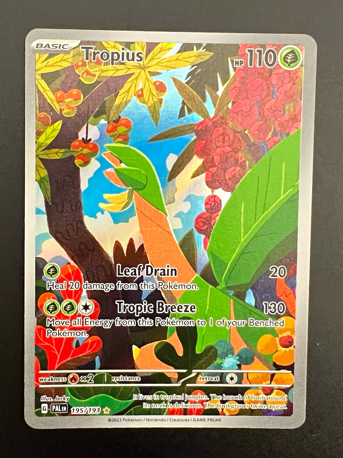 The Pokémon Company Pokemon TCG Tropius 195/193 SV02 Illus Rare Holo EN 110HP